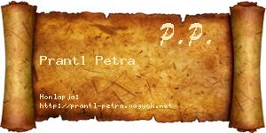 Prantl Petra névjegykártya